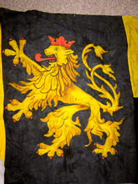 Löwe der alten Heitz´schen Fahne, im Besitz der Ortsgemeinde Billigheim